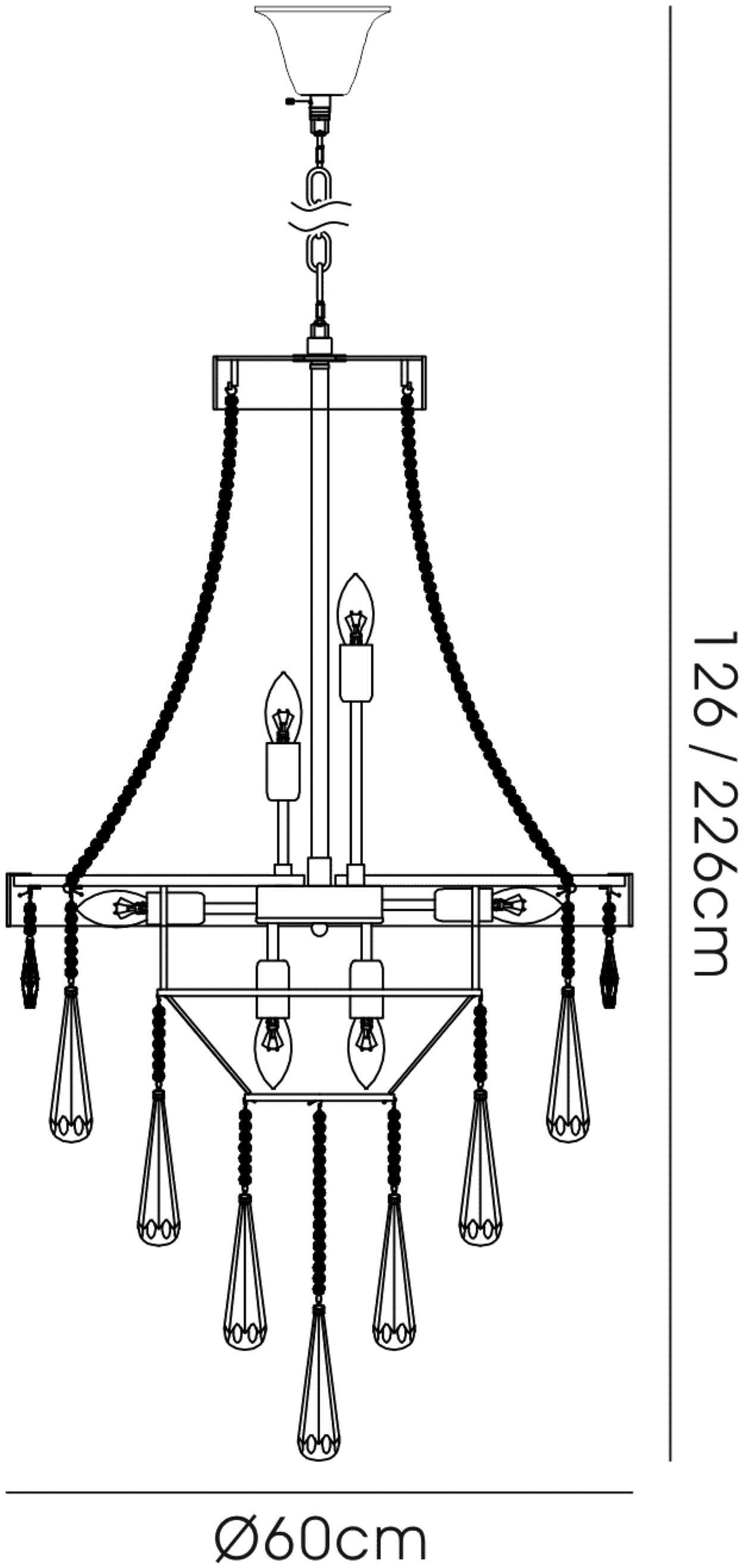 IL31430  Sophia Crystal Chandelier 13 Light (18.9kg)